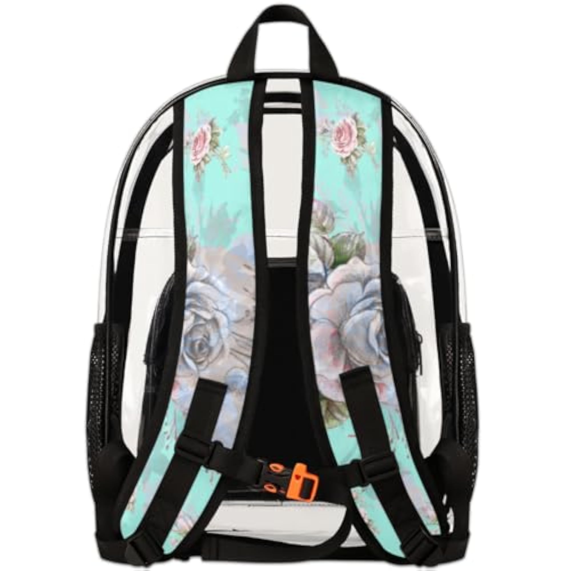 Beautiful Rose Heavy Duty Transparent Backpack